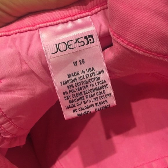 joe’s Jeans - pink fringe jean shorts - Picture 3 of 4